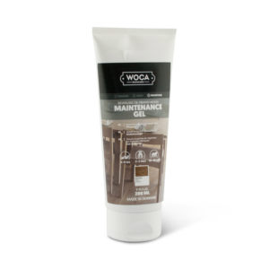 Een tube met Woca Onderhoudsgel